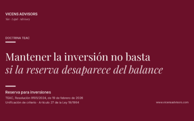 Reserva para inversiones: el TEAC concluye que mantener el activo no basta si la reserva desaparece del balance